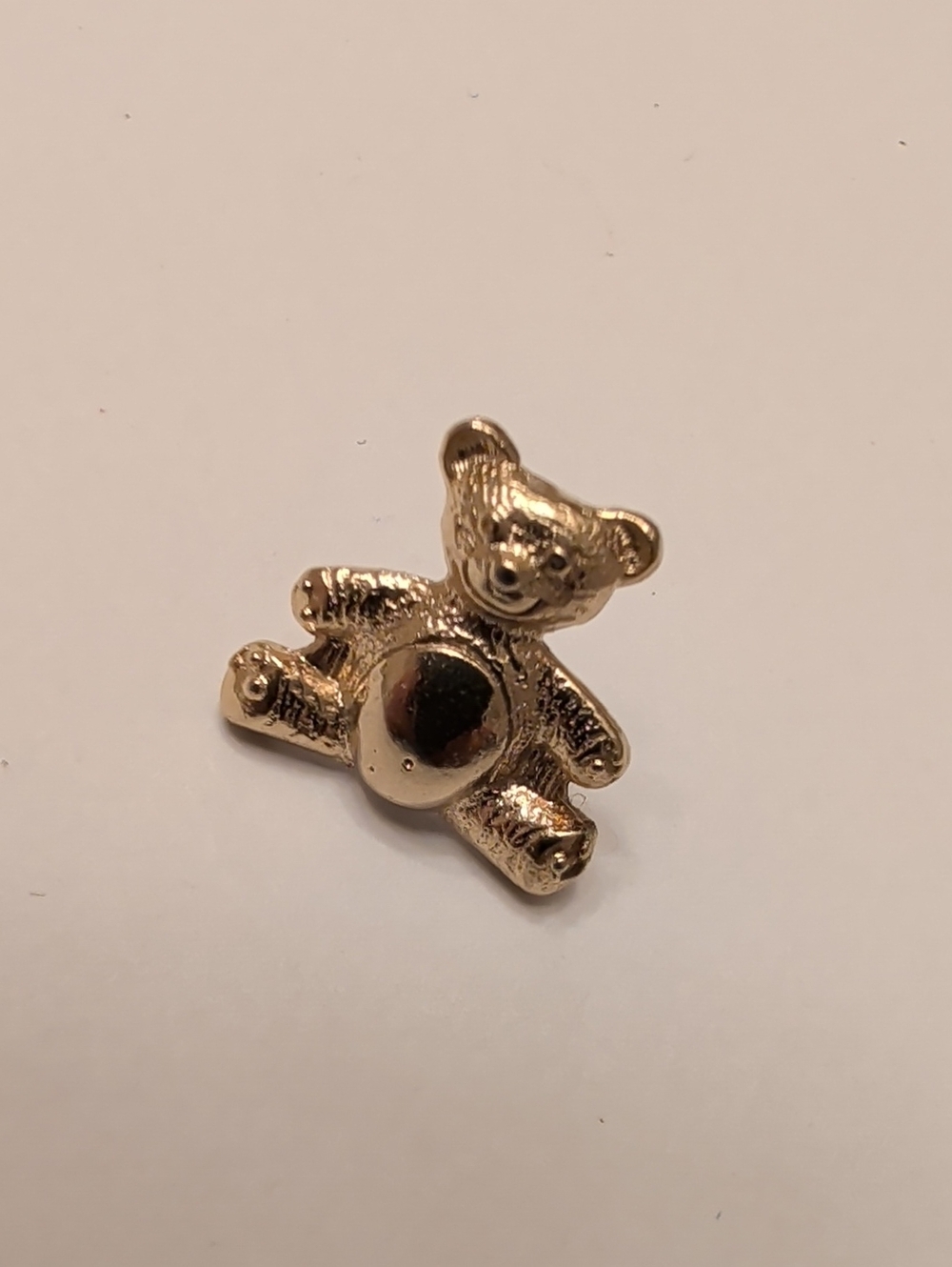 Gold Tone Teddy Bear Lapel Pin
